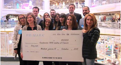 PRIMARK entrega 10.000 € a la Fundación Cris contra el cáncer