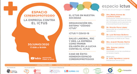 Freno al Ictus organiza el webinar Espacio Cerebroprotegido 'La empresa contra el ICTUS' Freno al Ictus organiza el webinar Espacio Cerebroprotegido 'La empresa contra el ICTUS'