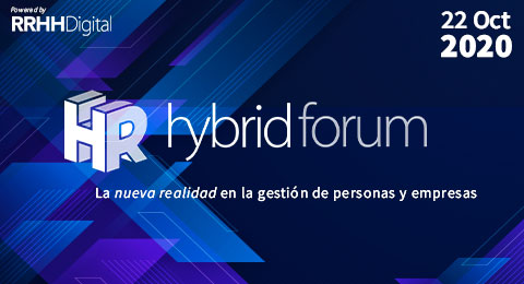 Carmen María Sabater (Torresol Energy Investments), Juan Marina (Nationale-Nederlanden), Marta Sánchez (The Holistic Concept) y Jesús Martínez Pardo (Eventelling), ponentes en el HR Hybrid Forum