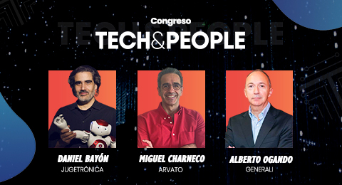 Daniel Bayón, fundador de Juguetrónica, Miguel Charneco, CHRO Arvato, y Alberto Ogando, Director de RRHH Generali, ponentes confirmados para el Tech&People