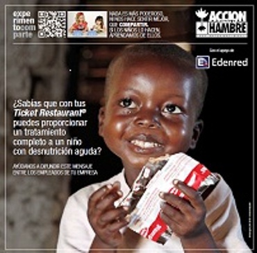 Edenred y Acción Contra El Hambre, contra la desnutrición infantil