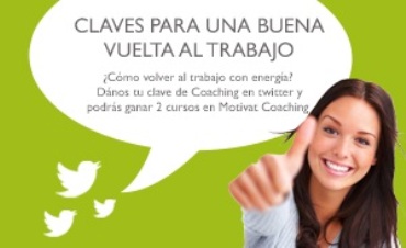 Participa en Twitter en el concurso “Claves para una buena vuelta al trabajo”