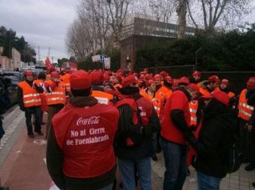 Trabajadores de Coca-Cola se concentran este viernes en protesta por ERE