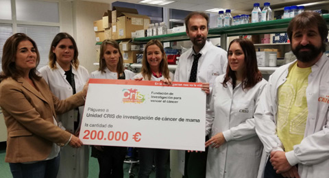 CRIS contra el Cáncer entrega 200.000 euros al CNIO en su lucha contra el Cáncer de Mama