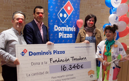 Domino’s Pizza dona 16.000 euros a la Fundación Theodora