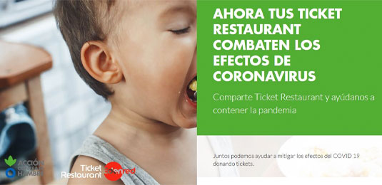 Éxito absoluto de la campaña 'Comparte Ticket Restaurant: alcanza los 100.000 euros en menos de 20 días