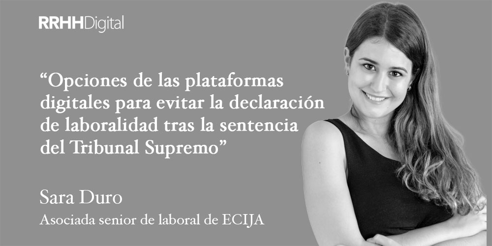 Opciones de las plataformas digitales para evitar la declaración de laboralidad tras la sentencia del Tribunal Supremo