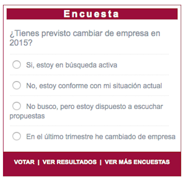 Participa en nuestra encuesta: ¿Tienes previsto cambiar de empresa en 2015?