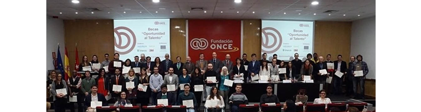 Fundación ONCE concede medio centenar de becas a universitarios con discapacidad