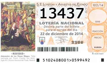 El Gordo de la Lotería de Navidad cae en el 13437