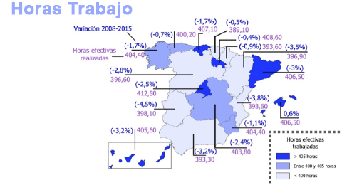 En Madrid, La Rioja y Cantabria donde más horas se trabaja