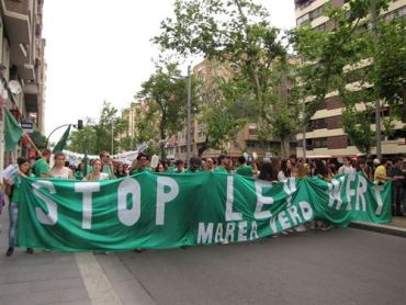 Los alumnos de los centros educativos, en huelga hasta el jueves