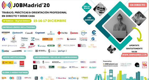 Empresas de la talla de Amazon, Telefónica, Gi Group, Securitas Direct o Enagás se dan cita en JobMadrid'20 del 15 al 17 de diciembre