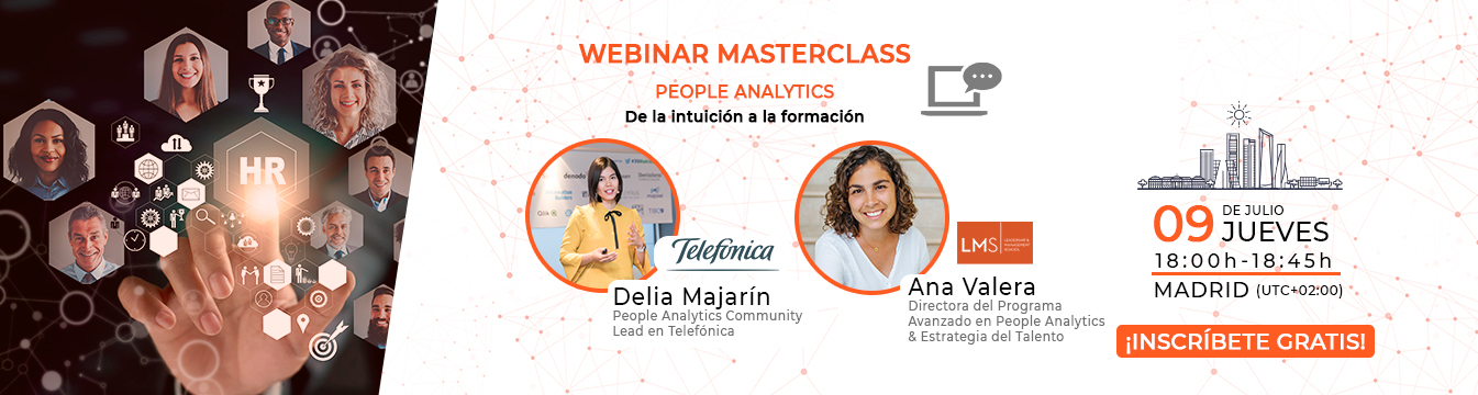 Descubre todo sobre el análisis de datos en los RRHH: hoy se celebra el webinar-masterclass 'People Analytics, de la Intuición a la Información'