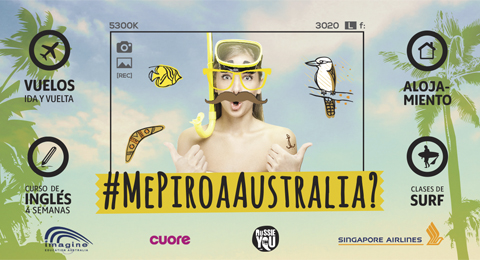 El concurso #MePiroaAustralia en Facebook de AUssieYouTOO da una beca de 6.000€