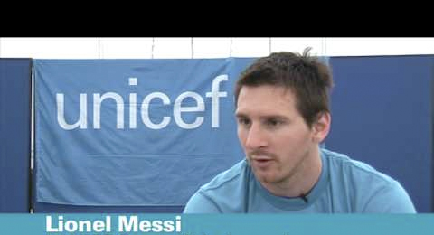 Messi dona medio millón de euros a la campaña de Unicef "Un sol para los chicos"
