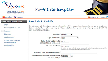 El Colegio Oficial de Pilotos crea un portal de empleo especializado para pilotos
