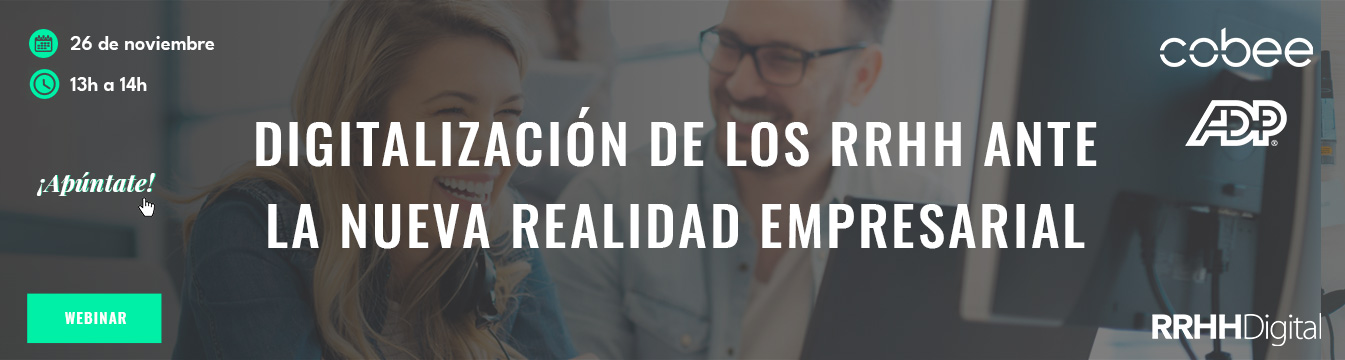 ¡Última oportunidad! Todavía estás a tiempo de inscribirte en el webinar 'Digitalización de los RRHH ante la nueva realidad empresarial'