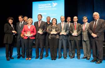 Adif, Fruits de Ponent, Grupo Norte, ICO, Indra y Unilever, ganadores de los primeros Premios Europeos de RSE