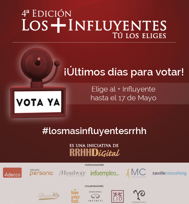 Últimos días para votar a `Los + Influyentes de Recursos Humanos´