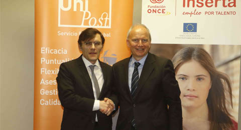 Unipost renueva el compromiso con la Fundación ONCE para contratar a personas con discapacidad